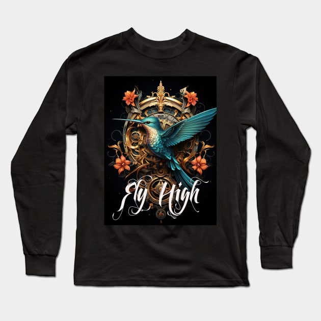 Fly High Long Sleeve T-Shirt by SAN ART STUDIO 